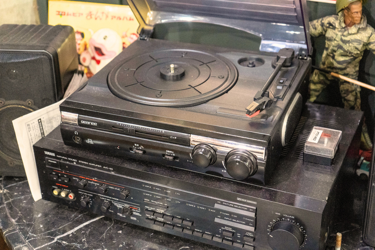 店内の音楽プレイヤー